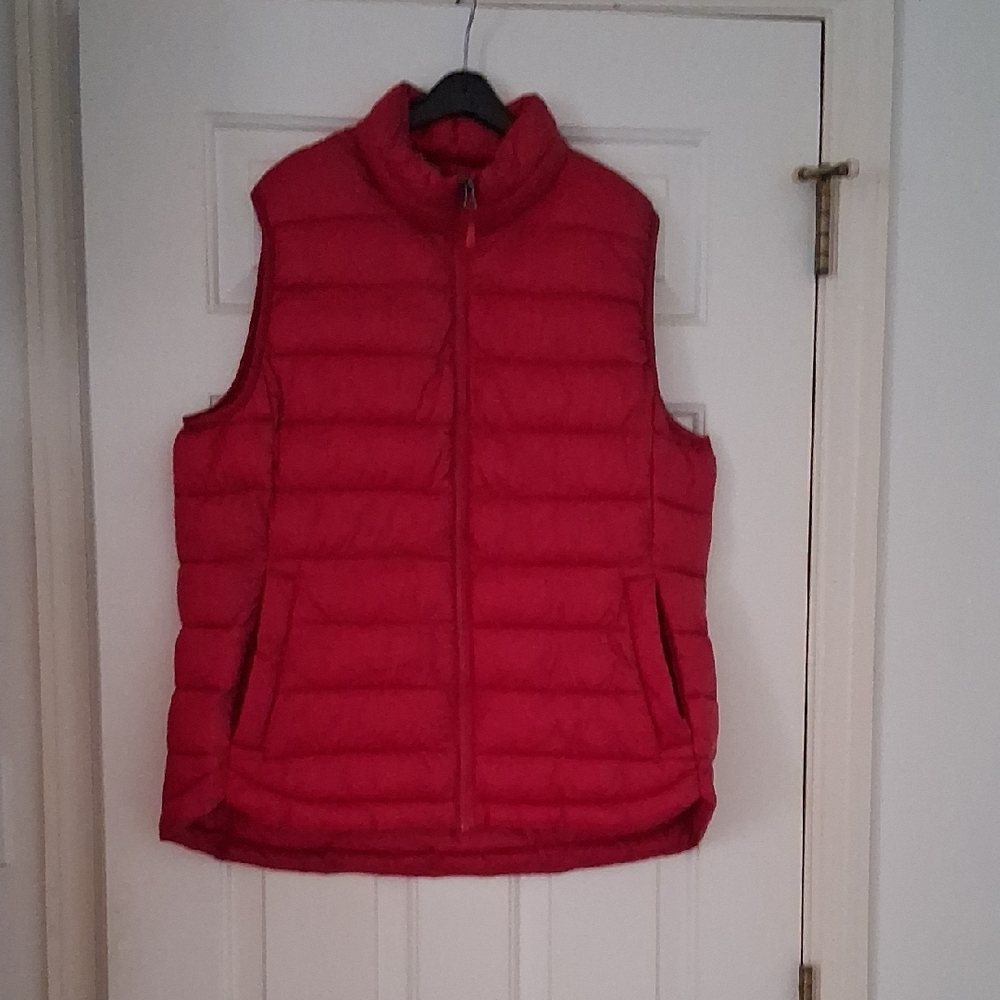 Women's Red Puffer Vest